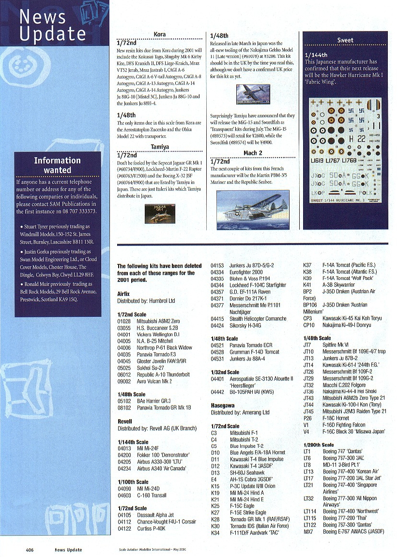 Scale Aviation Modeller International 2001-05